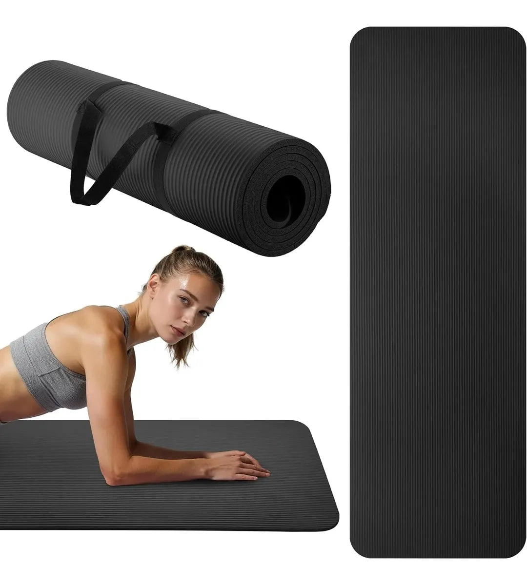 Colchoneta Mat Yoga Nbr Fitness Yoga Deporte 10mm Con Correa