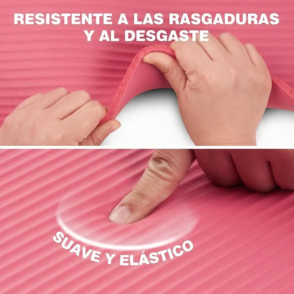 Colchoneta Mat Yoga Nbr Fitness Yoga Deporte 10mm Con Correa