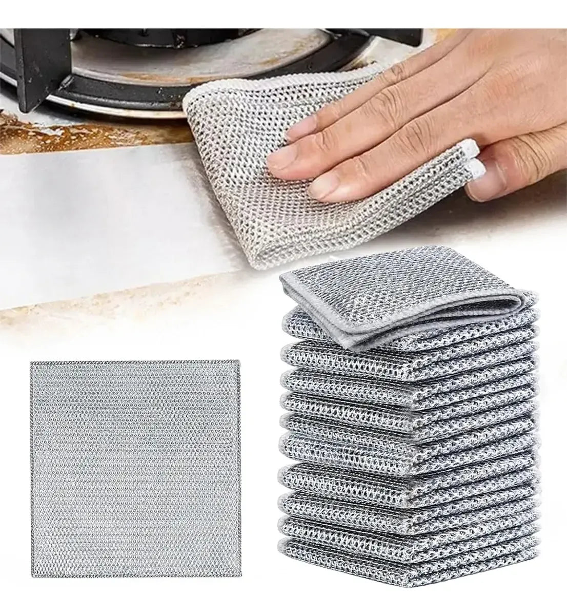 Pack De 10 Trapos De Alambre Multiusos Para Lavar Platos
