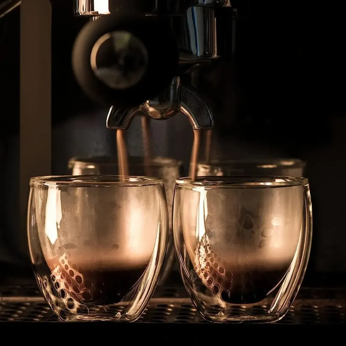 4 Vasos Tazas 250ml De Cafe Doble Vidrio Espresso Sin Asa