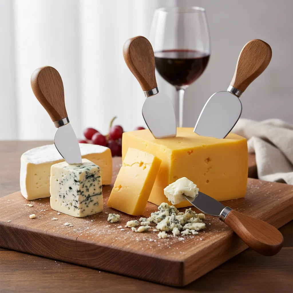 Set Cuchillos Queso Mango Mandera