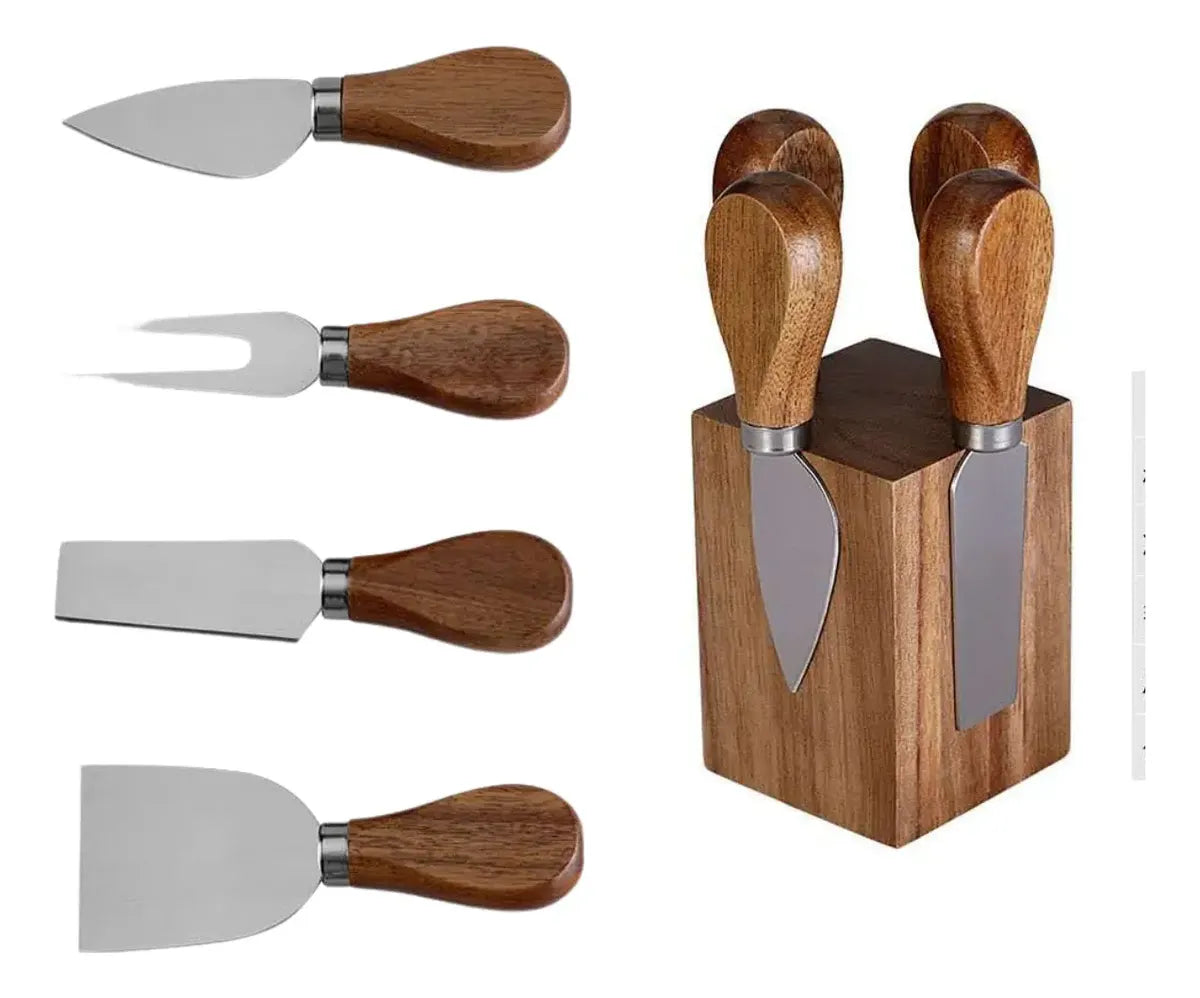 Set Cuchillos Queso Mango Mandera