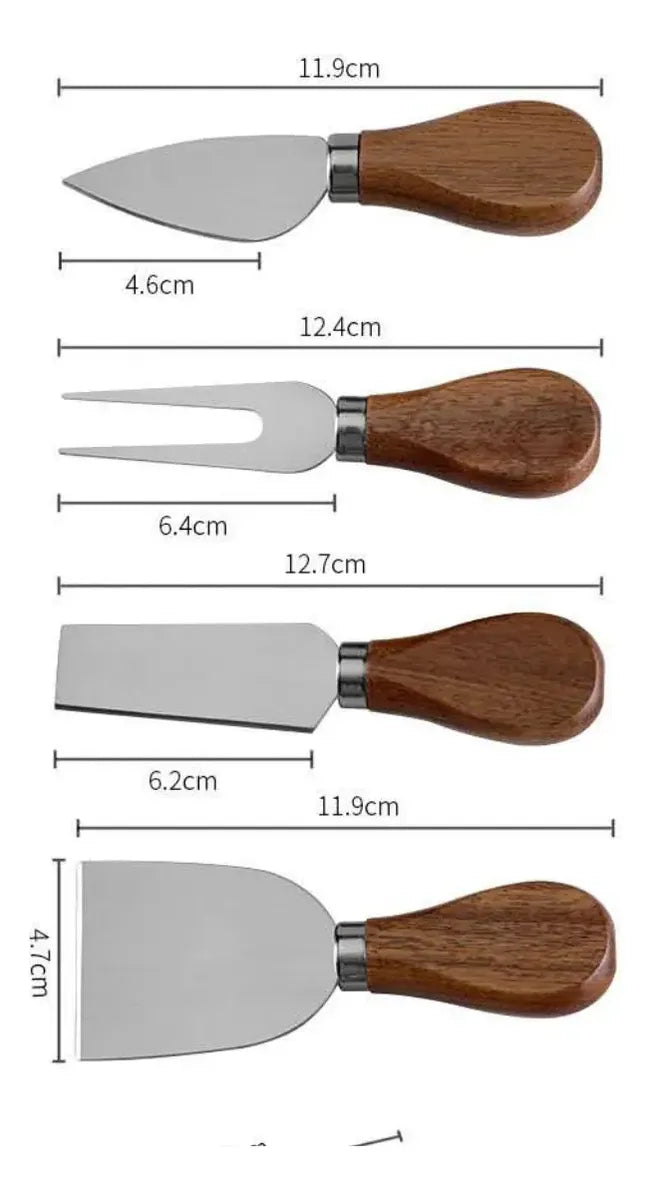 Set Cuchillos Queso Mango Mandera