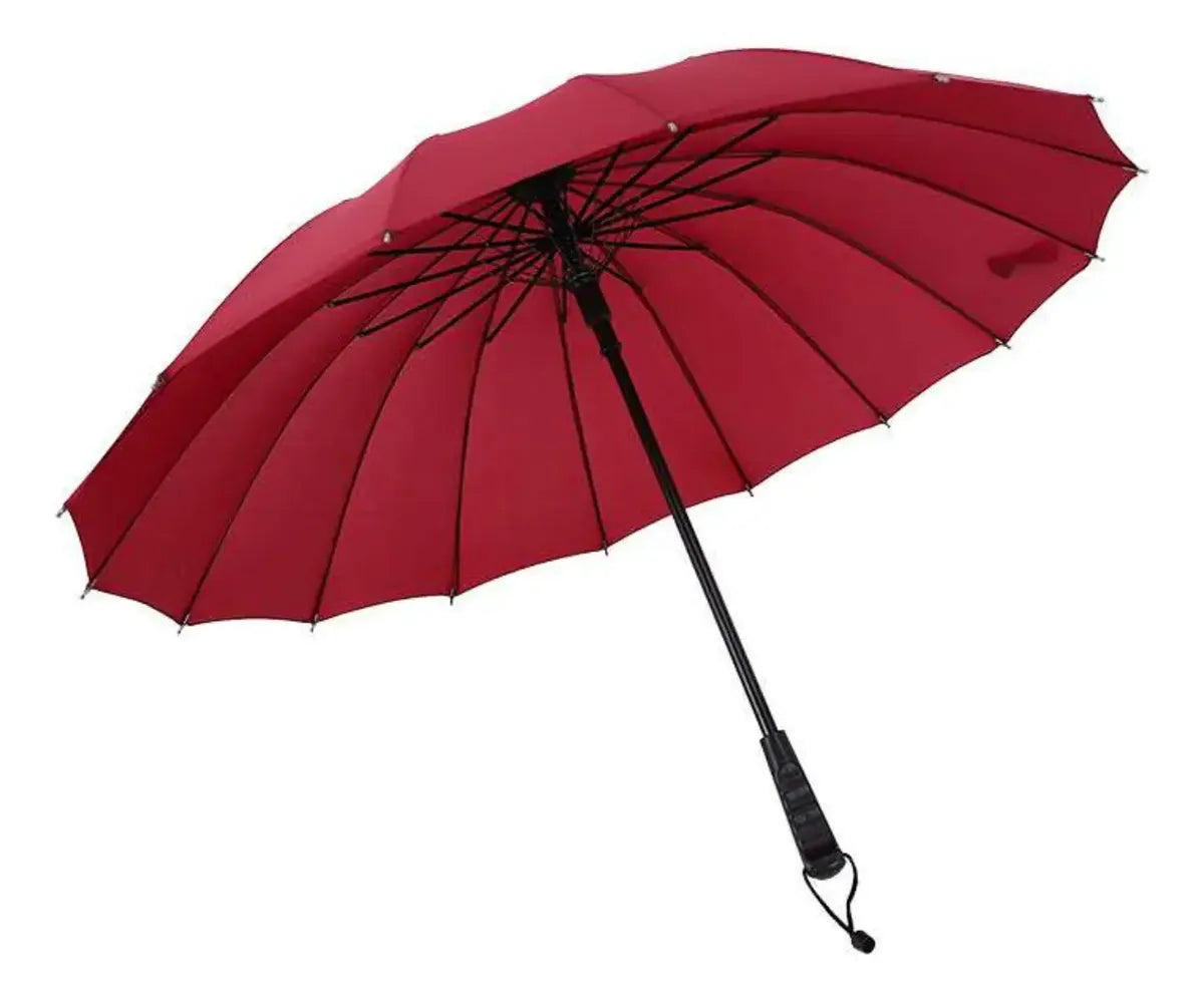 Paragua Elegante Lluvia Nieve Resistente Viento 16 Varillas