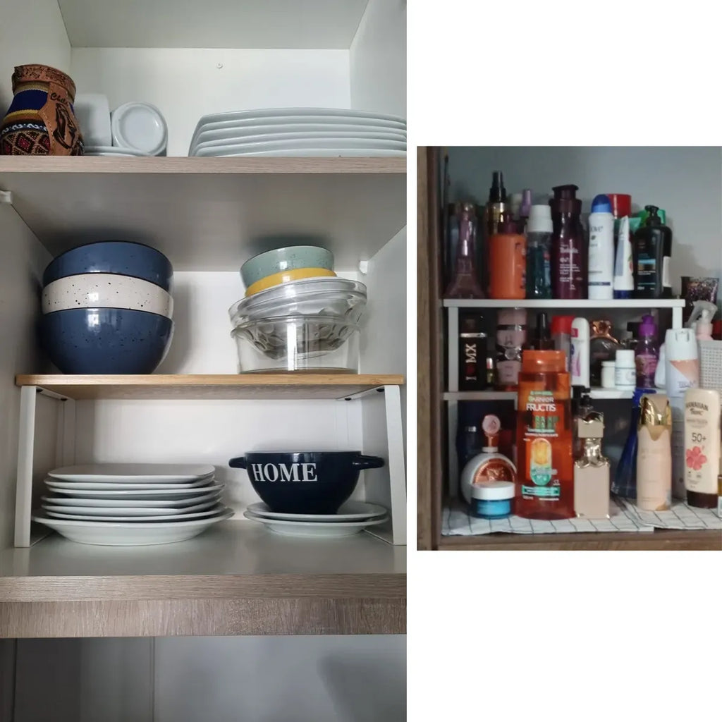 Estante Organizador De Gabinete Ahorra Espacio Cocina Baño