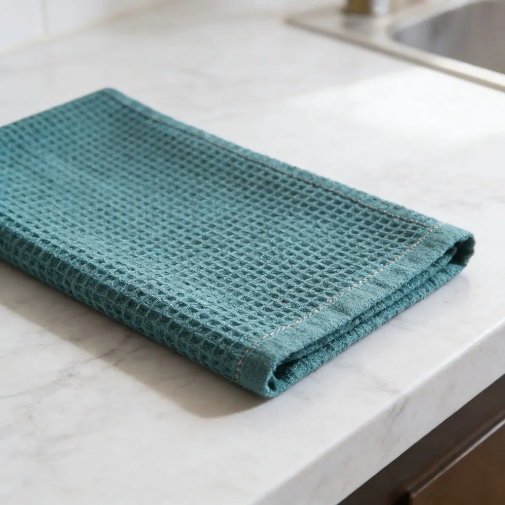 Pack 3 Paño De Cocina Algodon Estilo Waffle Cuadrado 34x34cm