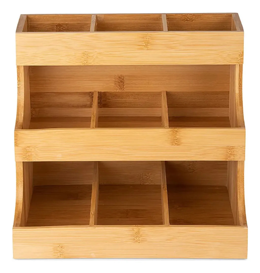 Estante Organizadora Bolsas De Té Almacenamiento Madera