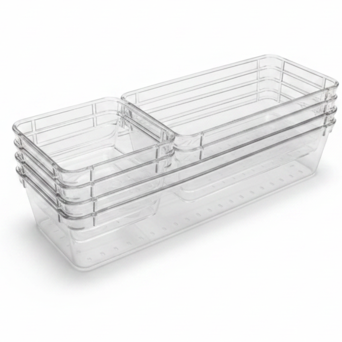 Set 6 Cajas Organizadora Cajon Closet Acrilico Maquillaje