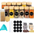 Set 12 Frascos De Vidrio 120ml Con Etiquetas Para Especias