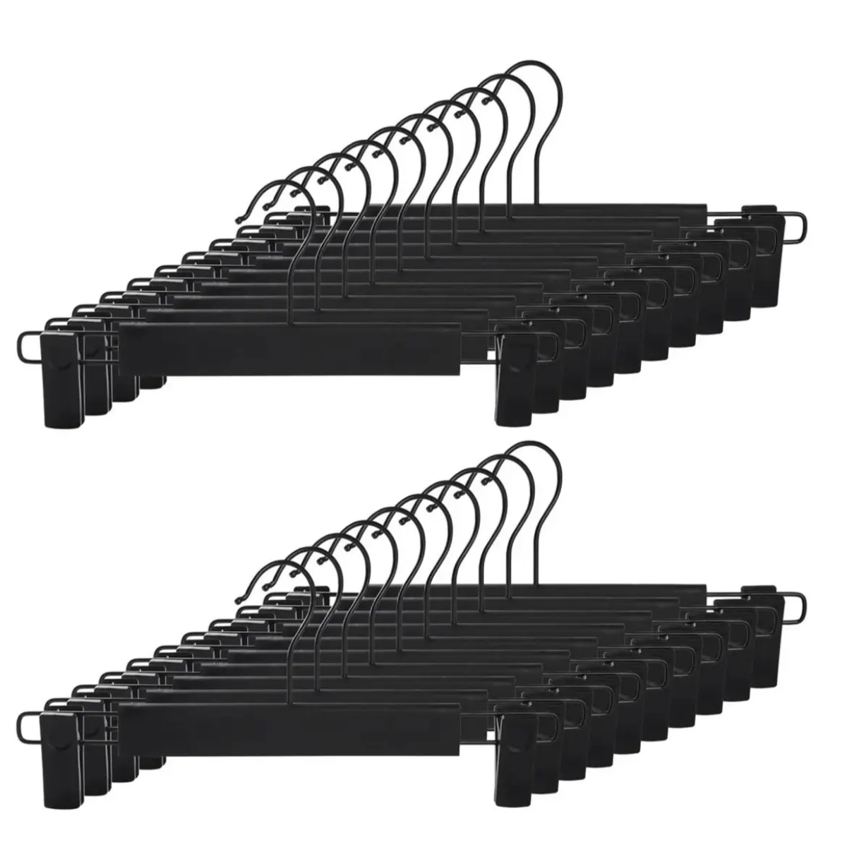 20 Percha Gancho Colgador Pantalone Falda Plástico Con Pinza