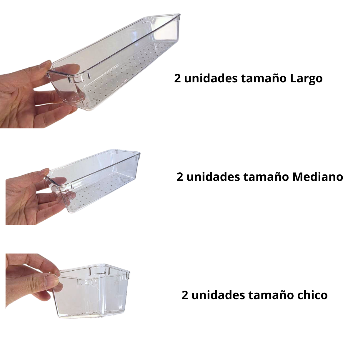 Set 6 Cajas Organizadora Cajon Closet Acrilico Maquillaje