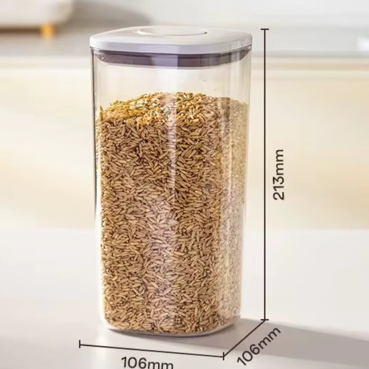 2 Contenedor Hermética Al Vacío 1700ml1000m Frasco
