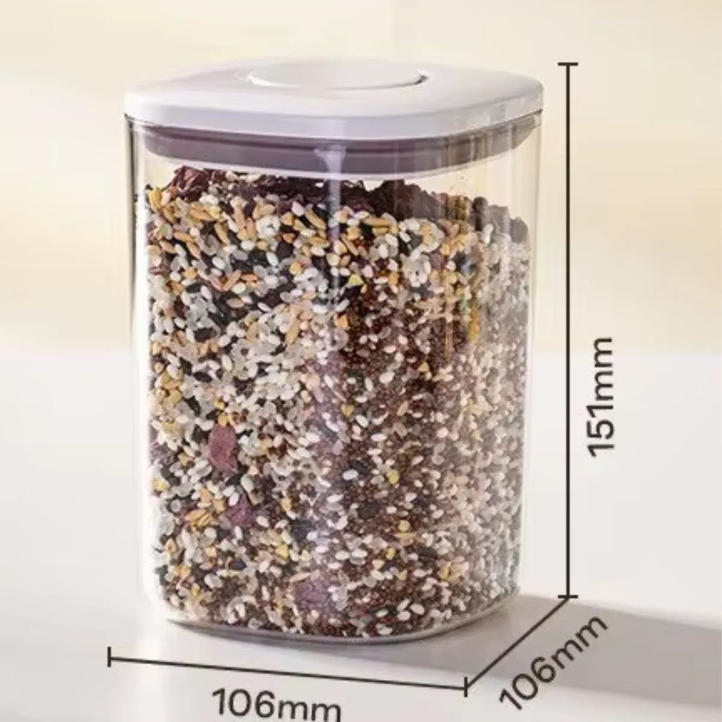 2 Contenedor Hermética Al Vacío 1700ml1000m Frasco