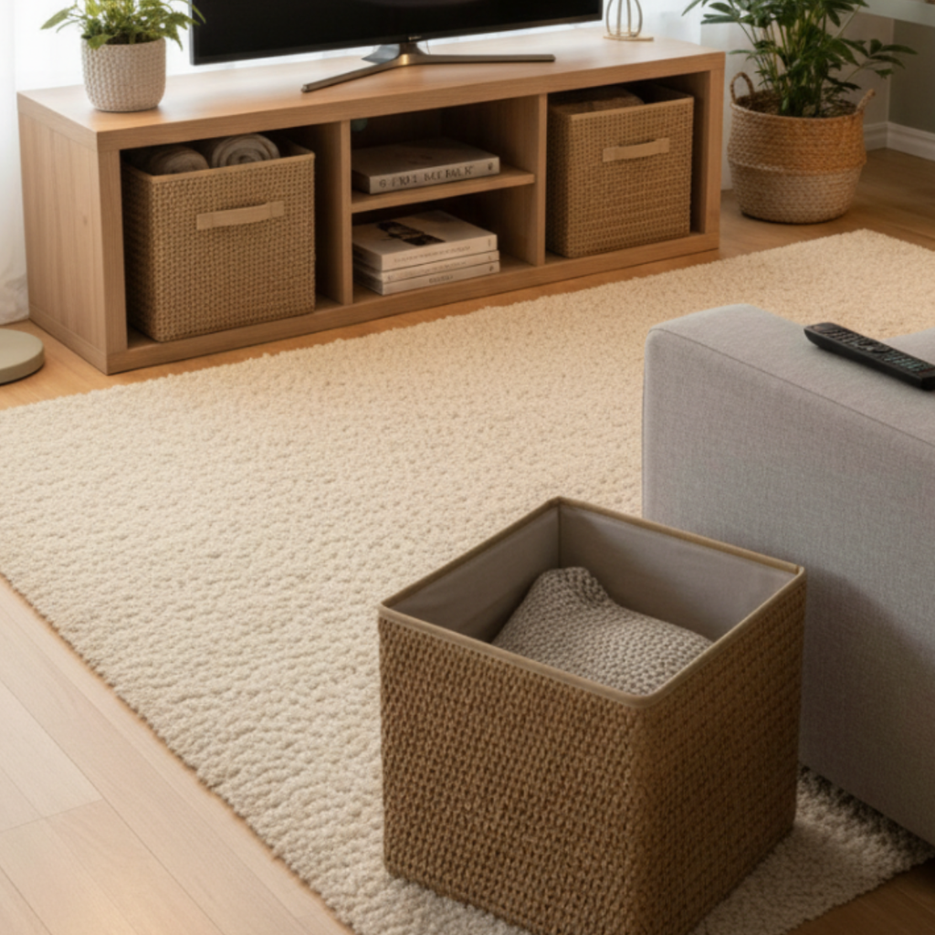 Canasto Caja Organizador Decorativo Plegable Closet Multiuso