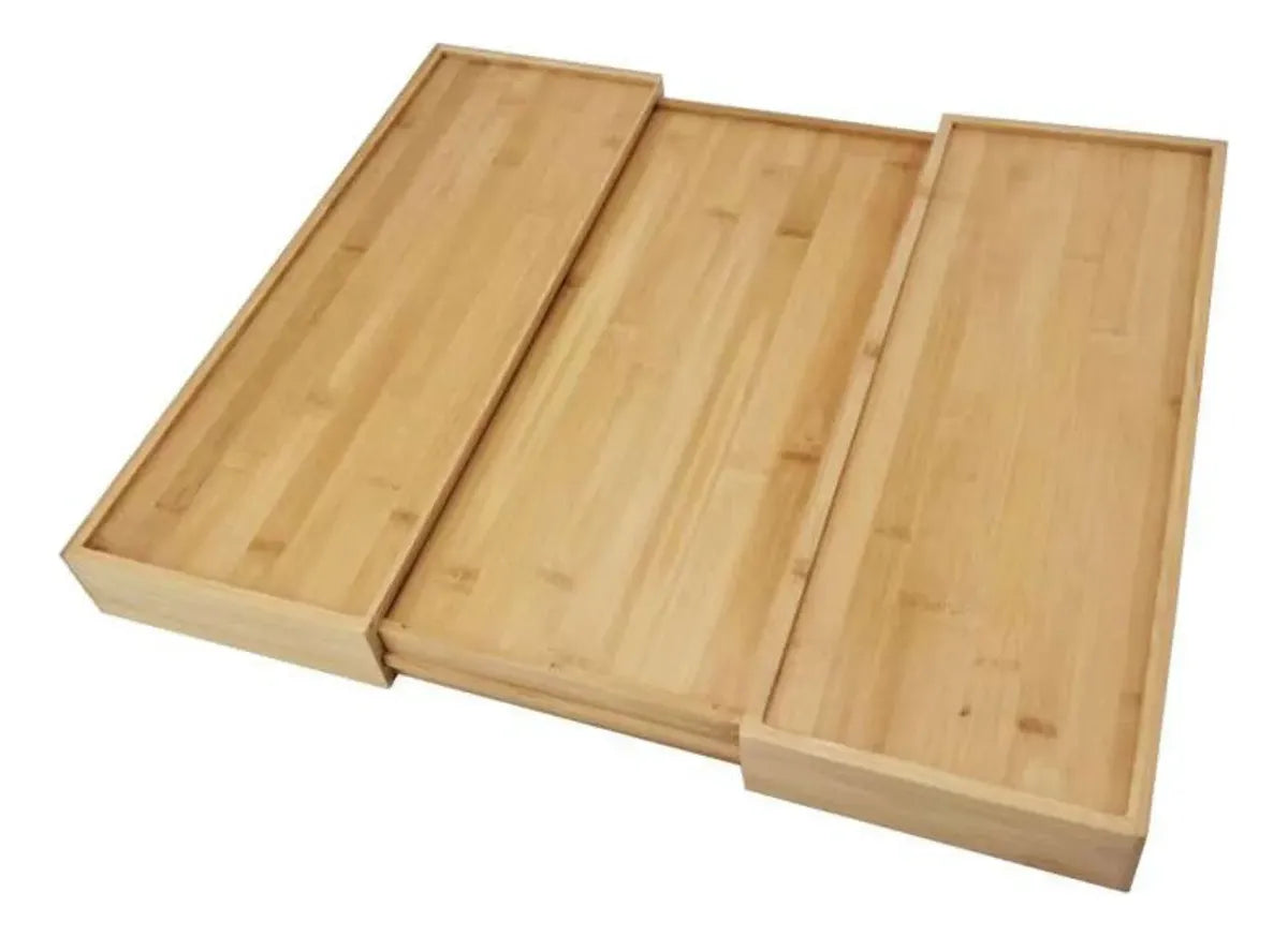 Organizador Cubierto Para Cajon Bambu Extensible 8 Division