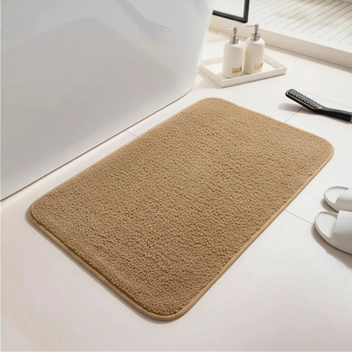 Alfombra De Baño Liso Peludo