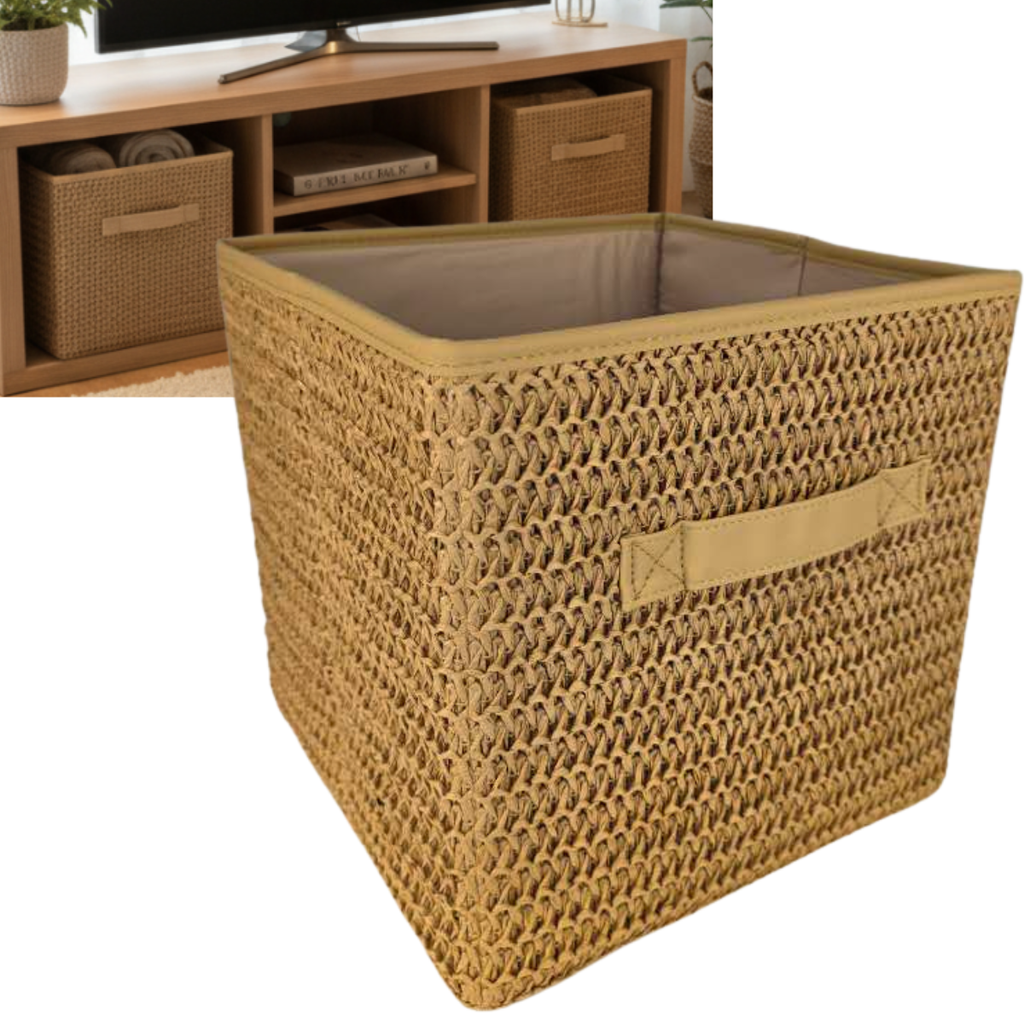 Canasto Caja Organizador Decorativo Plegable Closet Multiuso