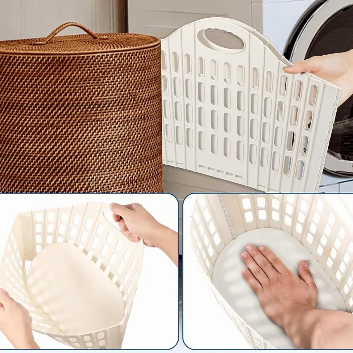 Cesto Canasto Ropa Sucia Plegable Liviano Lavanderia