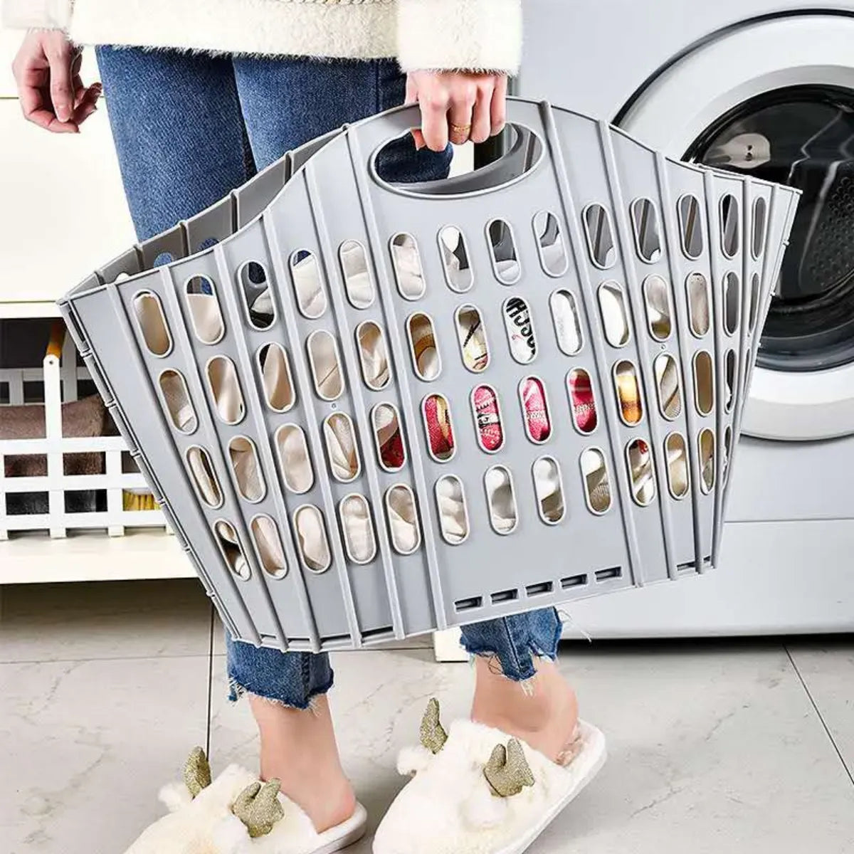 Cesto Canasto Ropa Sucia Plegable Liviano Lavanderia