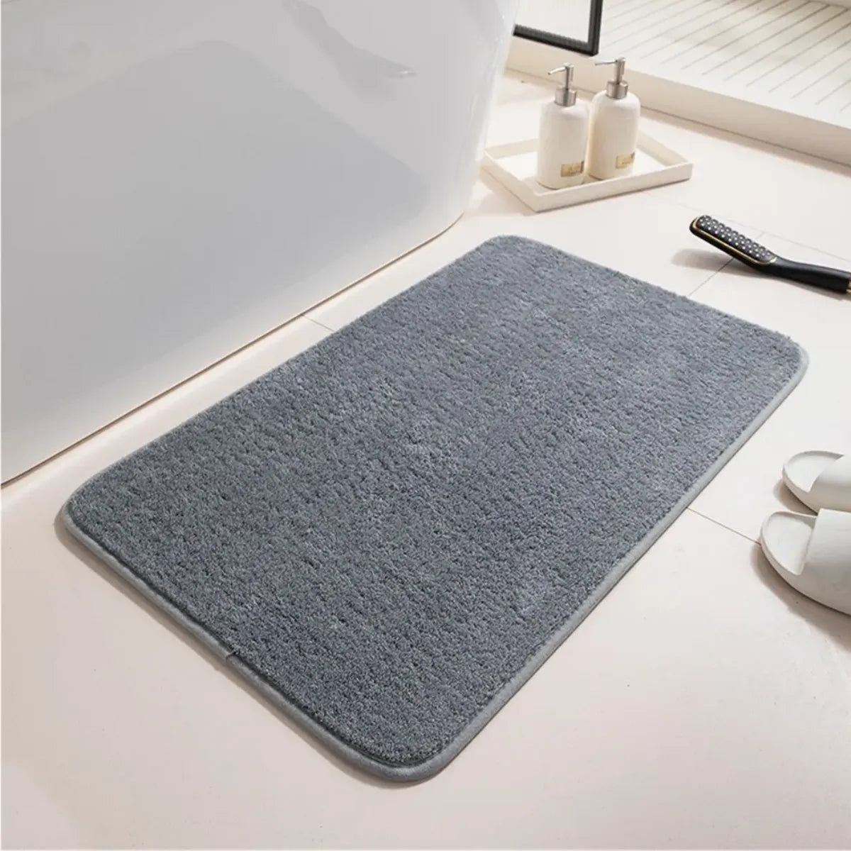 Alfombra De Baño Liso Peludo