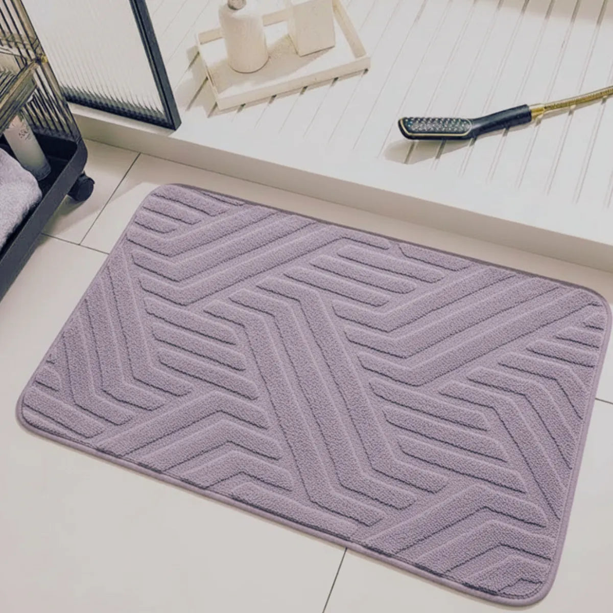 Alfombra Baño Jacquard Geometrico