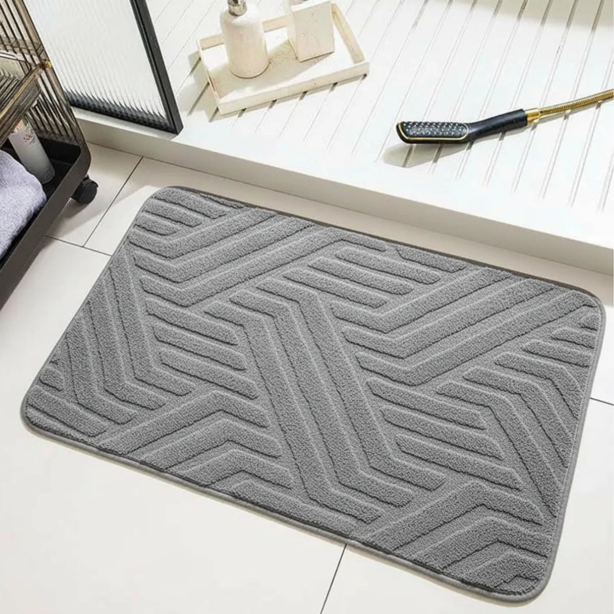 Alfombra Baño Jacquard Geometrico