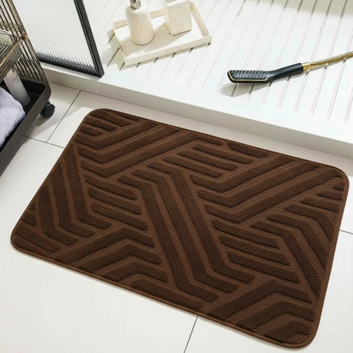 Alfombra Baño Jacquard Geometrico