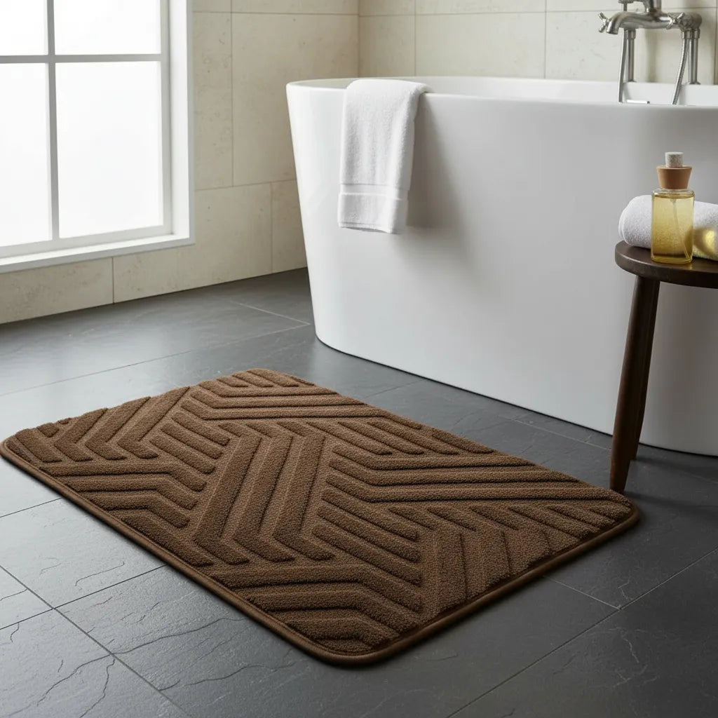 Alfombra Baño Jacquard Geometrico