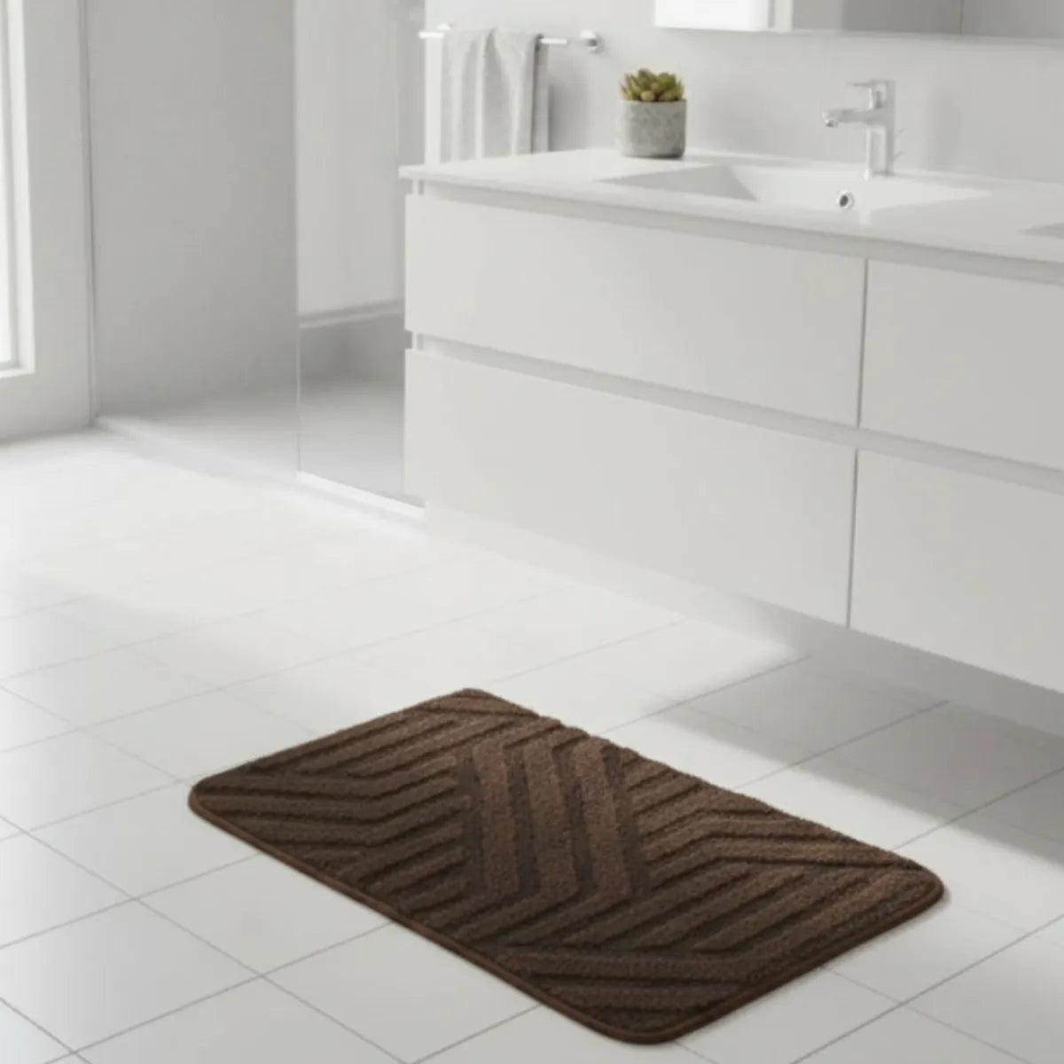 Alfombra Baño Jacquard Geometrico