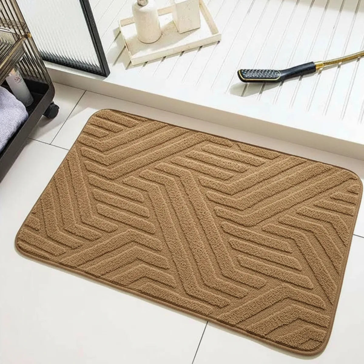 Alfombra Baño Jacquard Geometrico