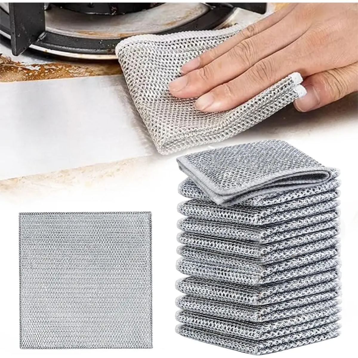 Pack De 10 Trapos De Alambre Multiusos Para Lavar Platos
