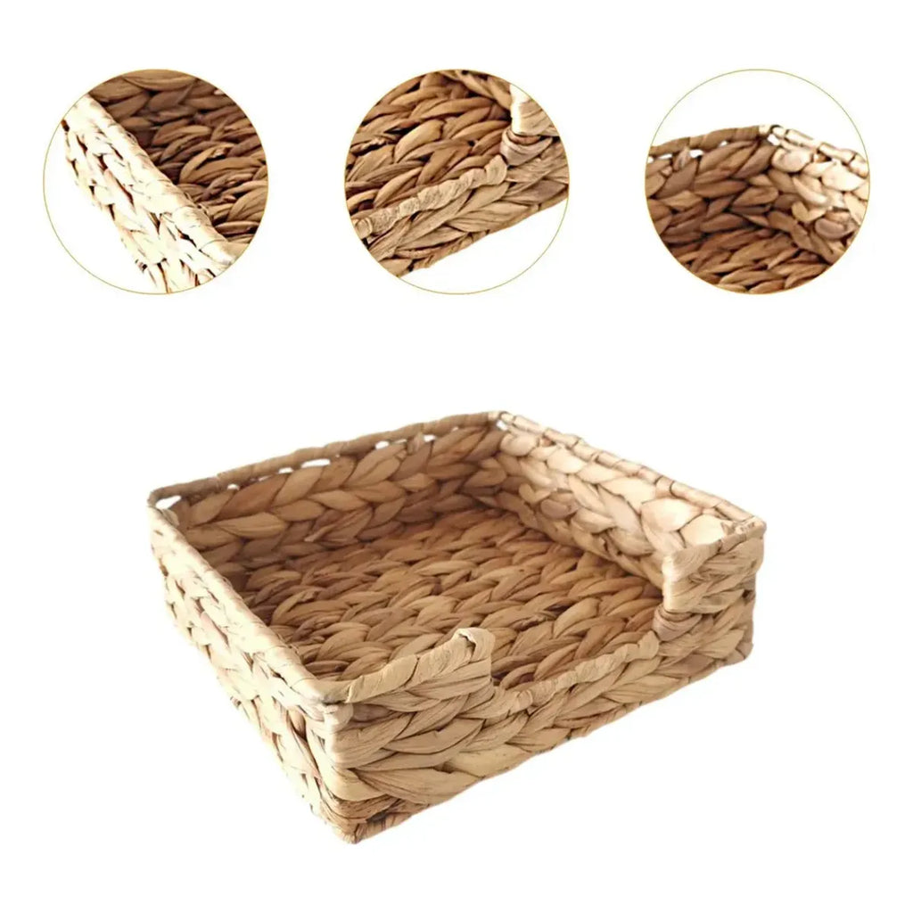 Servilletero Porta Servilletas De Yute Tejido Natural Mesa