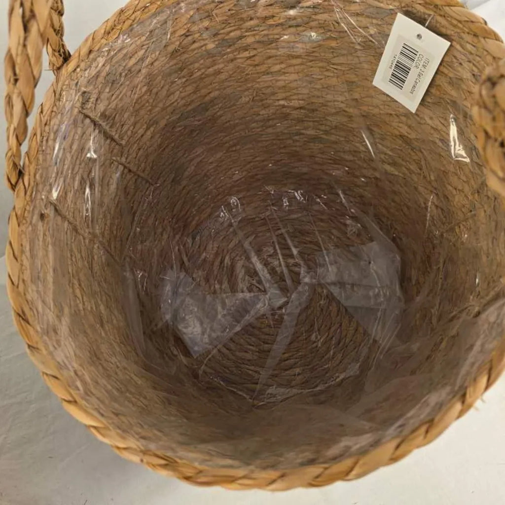 3 Canastos 33/26/23cm Cesta Yute Macetero Asa Rustico Nor