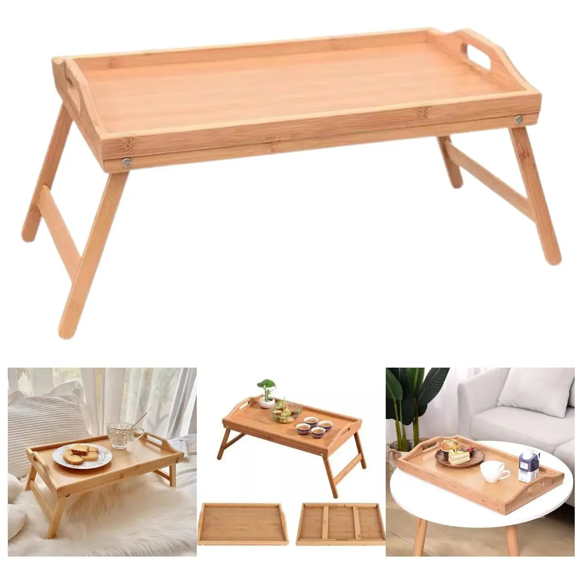 Mesa Cama Material Madera Notebook Desayuno Bandeja Soporte