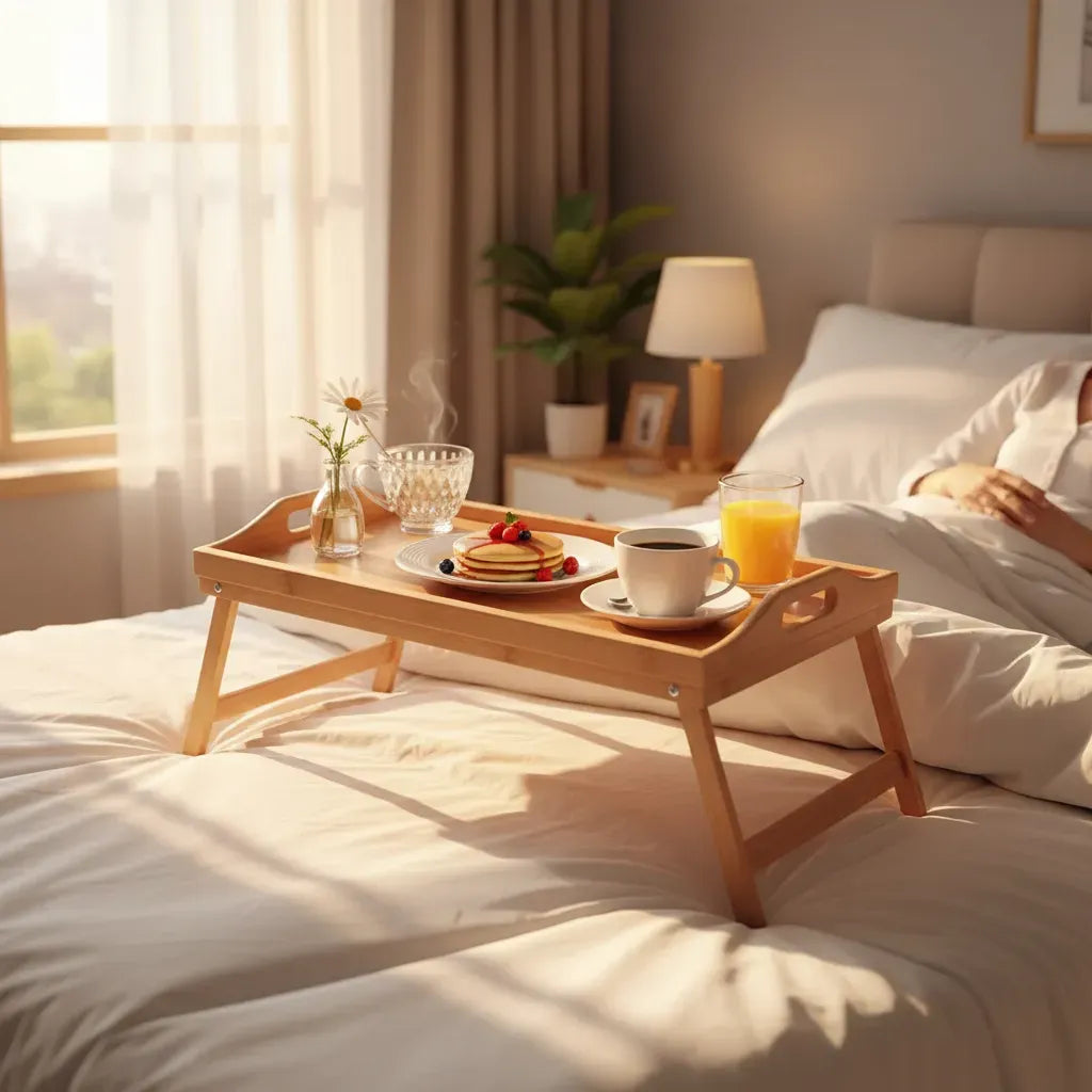 Mesa Cama Material Madera Notebook Desayuno Bandeja Soporte