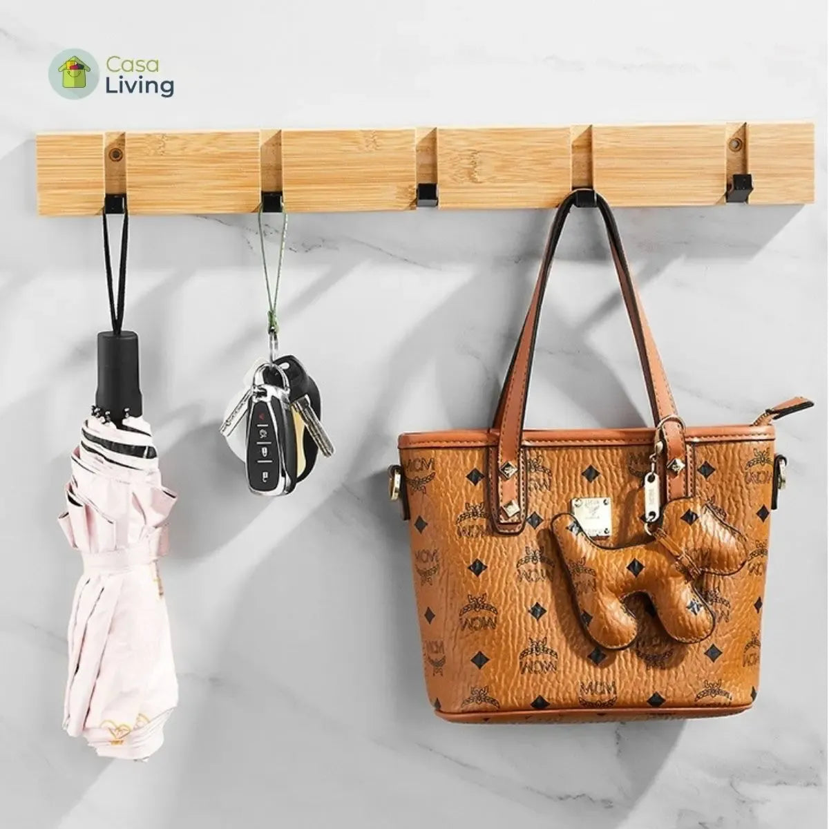 Perchero Pared Madera Pedro Colgador 5 Ganchos Percha