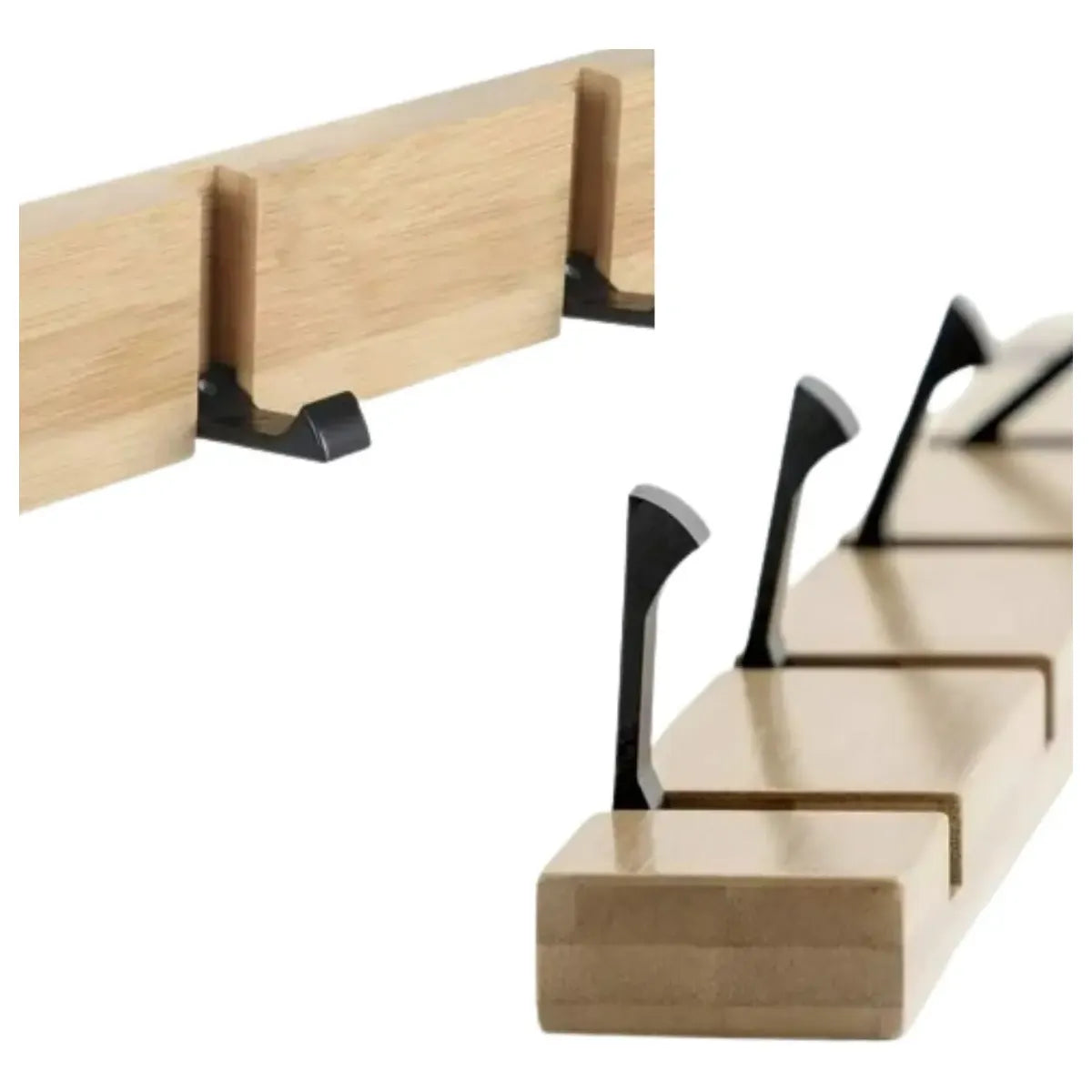 Perchero Pared Madera Gabriel Colgador 4 Ganchos Percha