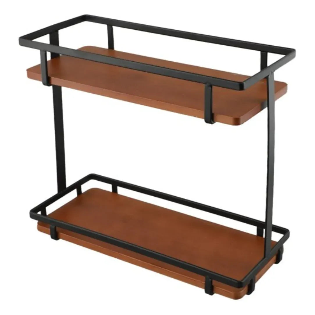 Mini Estante De Metal Dos Pisos Organizador Cocina Oficina