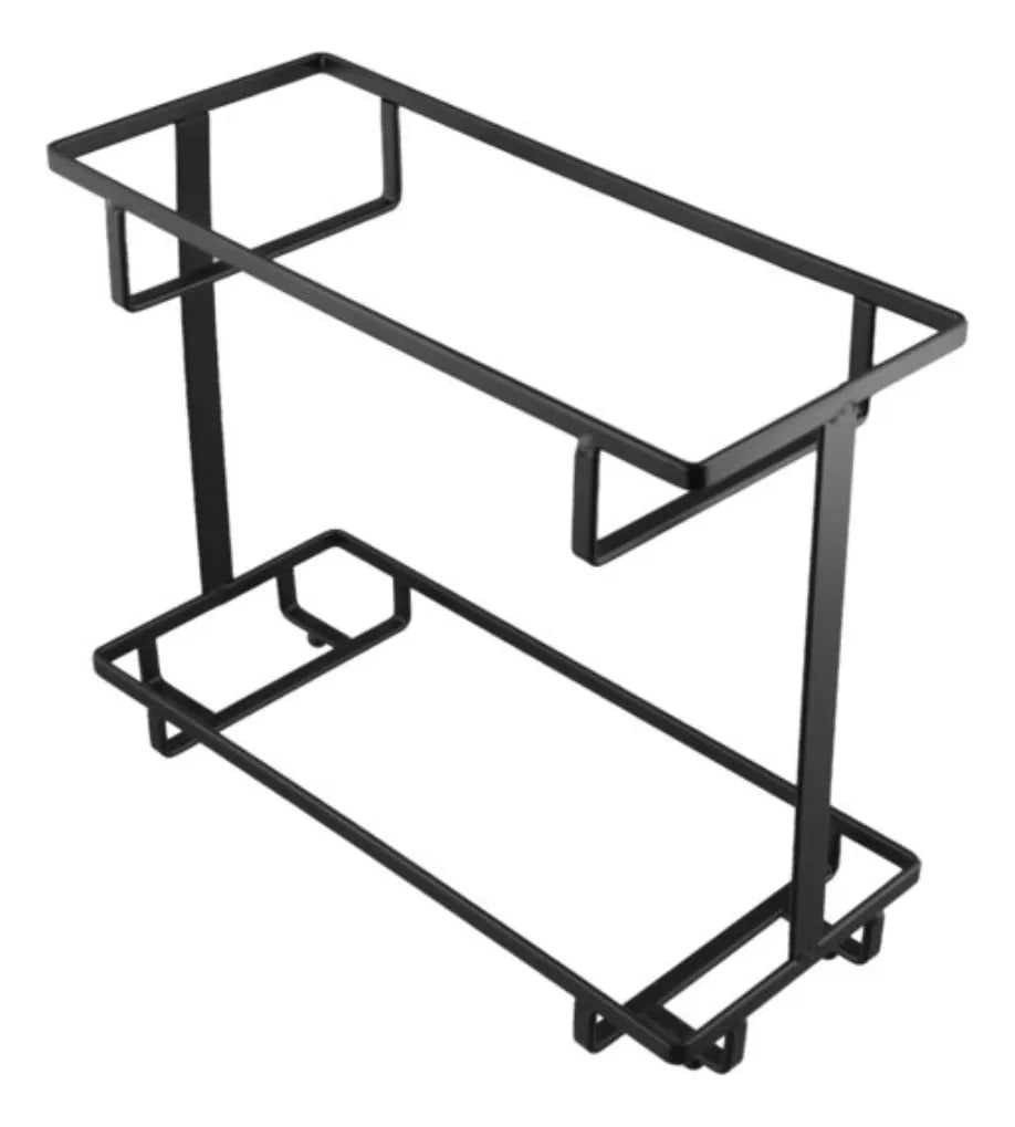 Mini Estante De Metal Dos Pisos Organizador Cocina Oficina