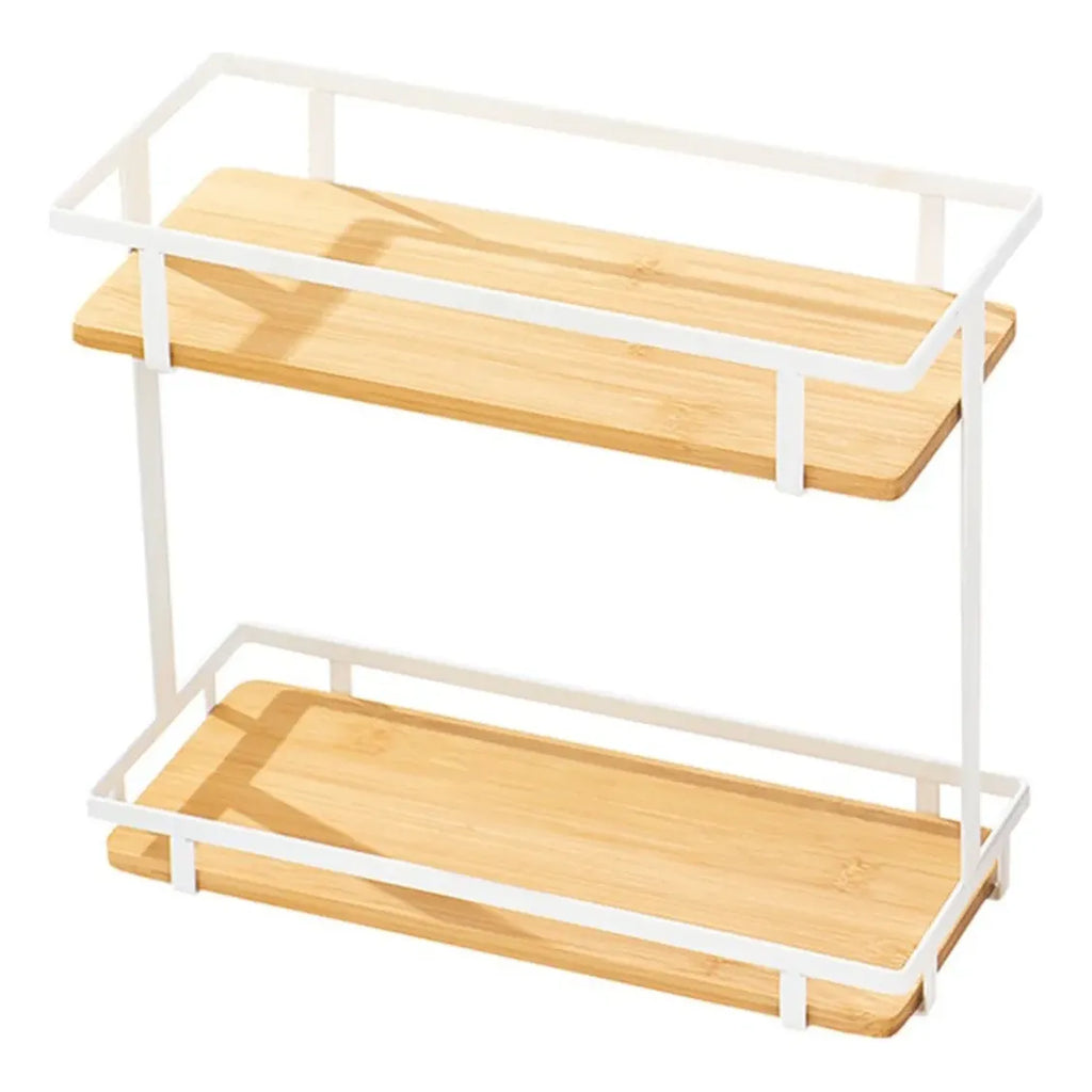Mini Estante De Metal Dos Pisos Organizador Cocina Oficina