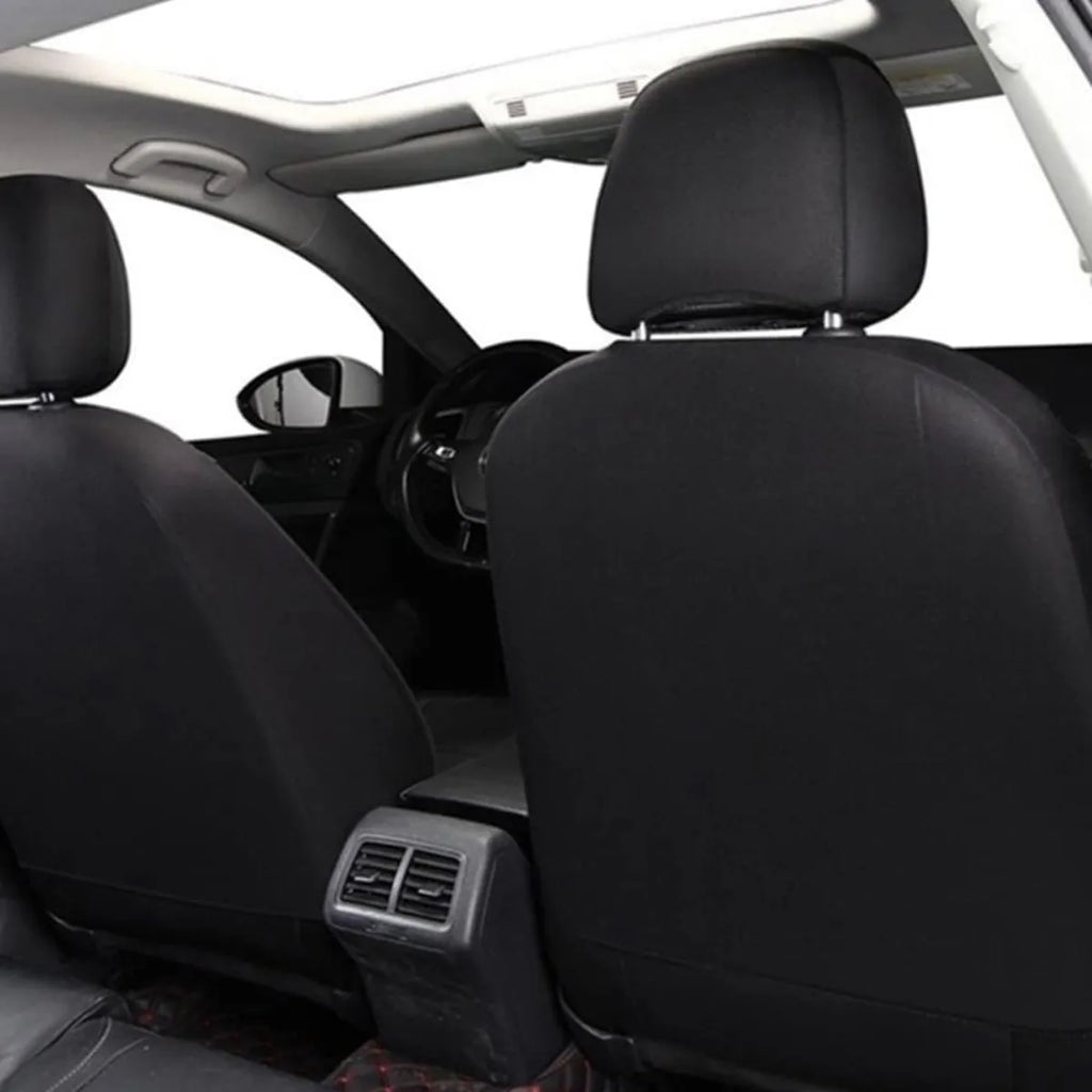 Funda Cubre Asiento Ecocuero Auto Pu Universal Negro