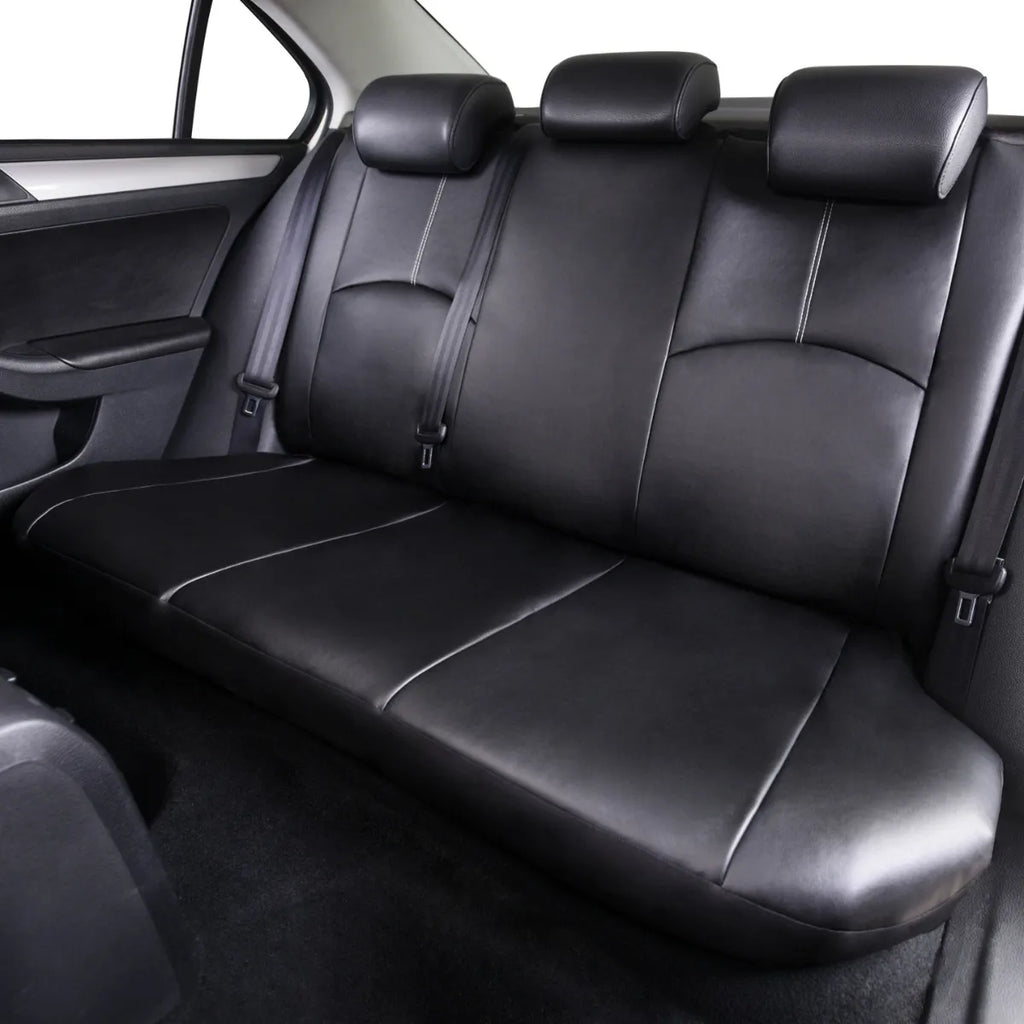 Funda Cubre Asiento Ecocuero Auto Pu Universal Negro