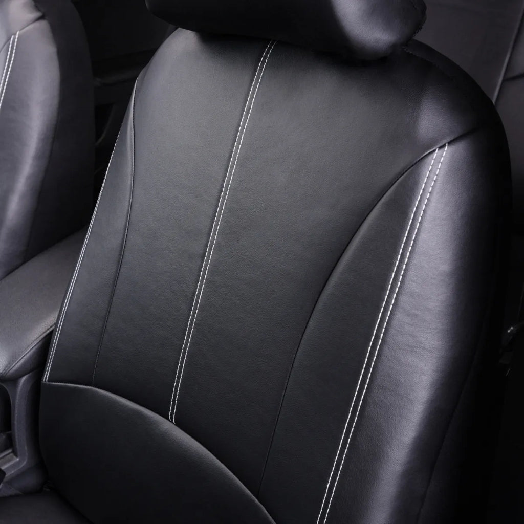 Funda Cubre Asiento Ecocuero Auto Pu Universal Negro