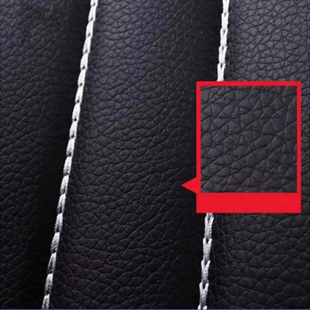 Funda Cubre Asiento Ecocuero Auto Pu Universal Negro