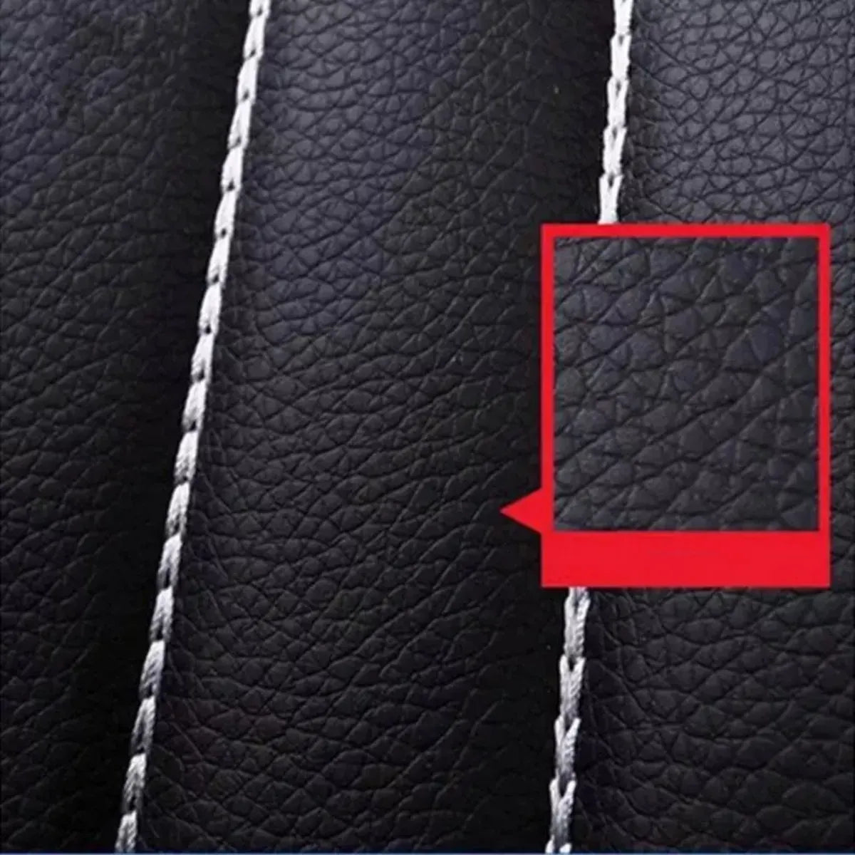Funda Cubre Asiento Ecocuero Auto Pu Universal Negro
