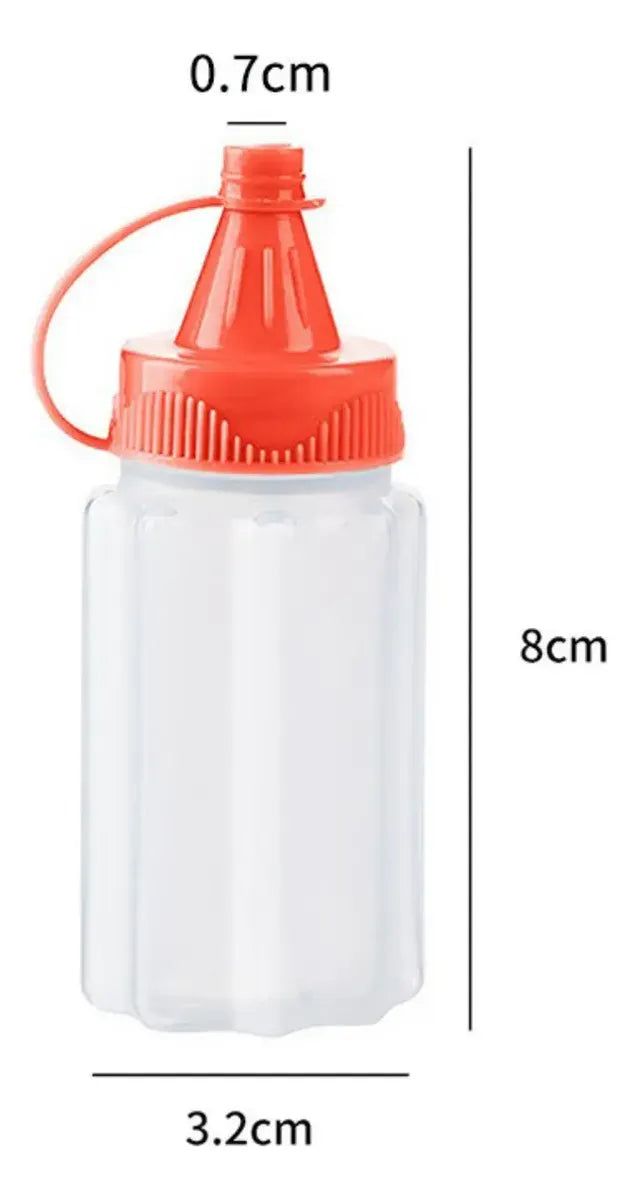 Pack De 3 Mini Botellas Para Salsa Aderezo Aceite Condimento
