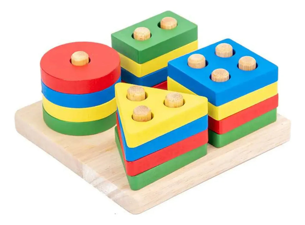 Pack 5 Juguetes Didactico Madera Montessori Educativo