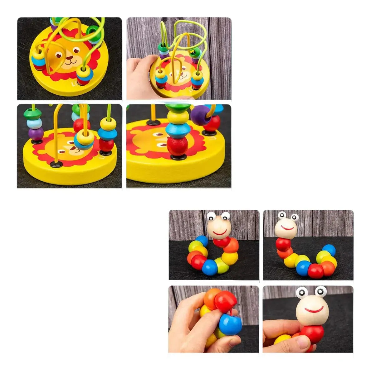 Pack 5 Juguetes Didactico Madera Montessori Educativo