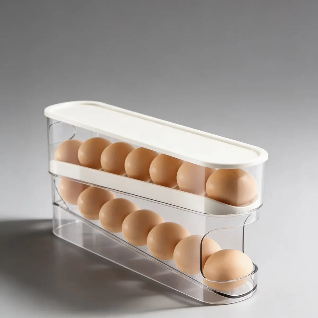 Huevera Organizadora Corredizo Para Huevos Acrilico