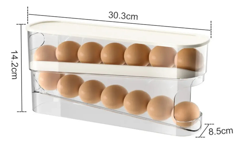 Huevera Organizadora Corredizo Para Huevos Acrilico